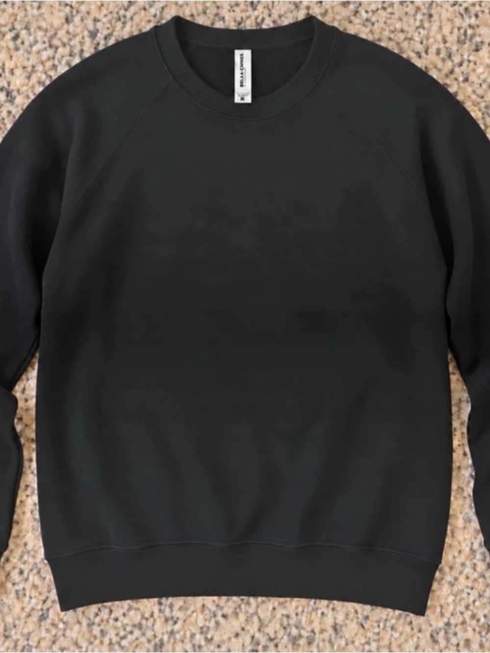 Bella+Canvas Fall Black Unisex Fleece Crewneck New Size Medium